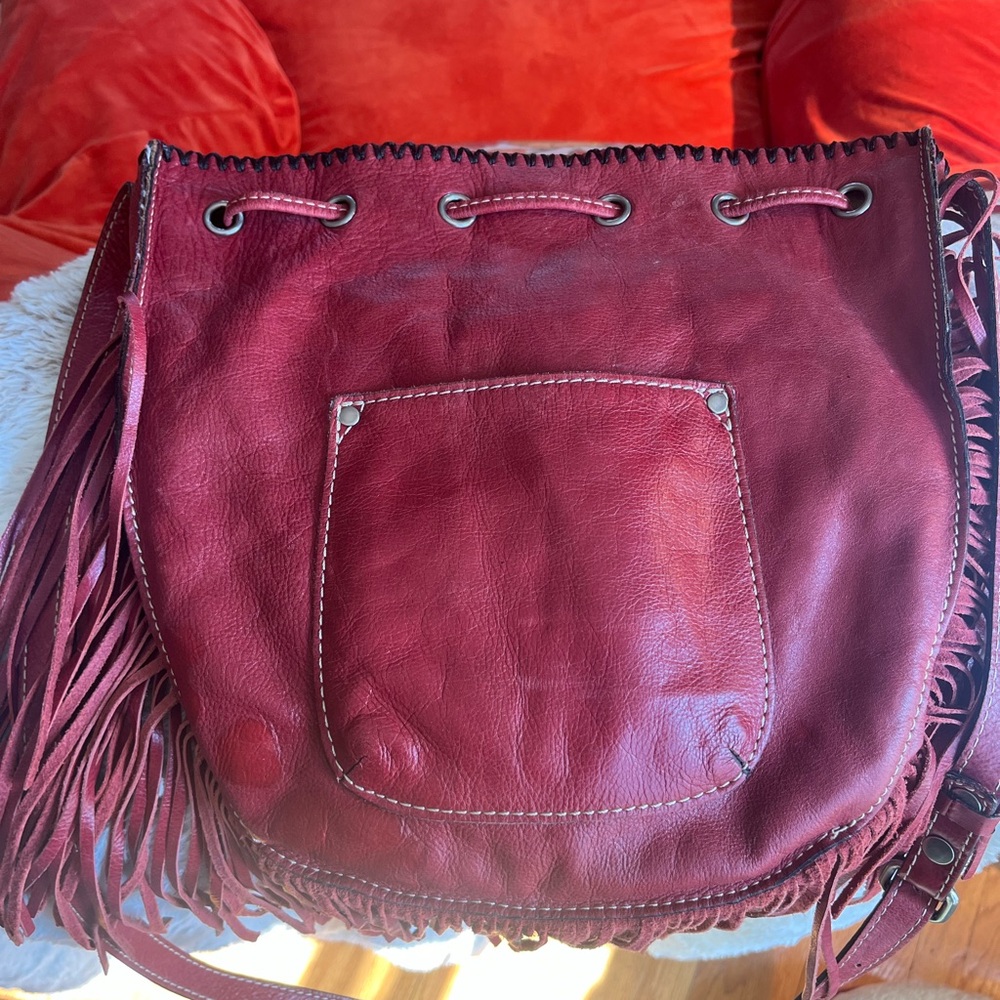 Patricia Nash Red Crossbody Bag with Fringe